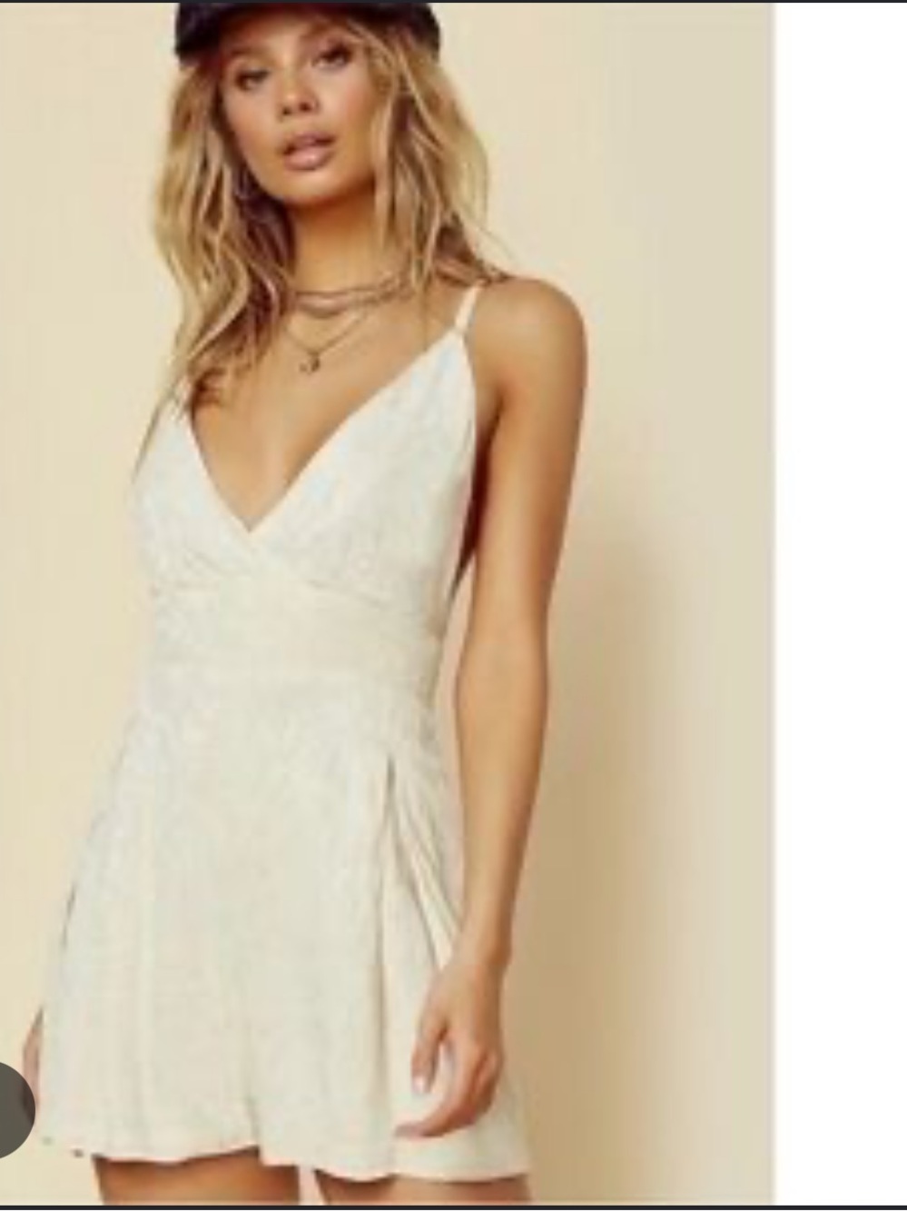 Amuse Society White Floral Romper